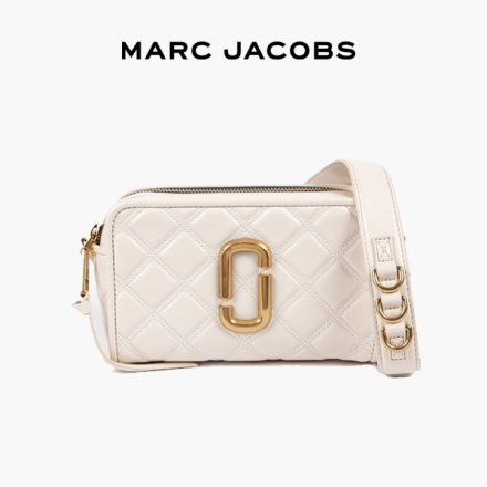 Marc Jacobs Softshot 21 斜挎相機包 粒面皮革 白色 簡約百搭