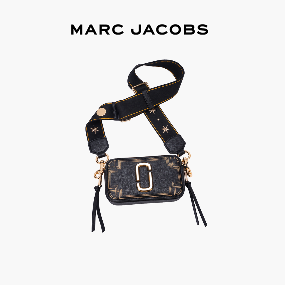 Marc Jacobs The Snapshot防刮牛皮相機包-黑金 Marc Jacobs The Snapshot防刮牛皮相機包-黑金